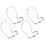 3Sets Hollow Silver Metal Finger Picks Comfortable Guitar Thumb Picks 1