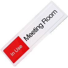 5Pcs Acrylic Office Door Signboard White Occupied Do Not Disturb Slide