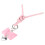 4Pcs Pink PU Bow Phone Charm Keychain for Mobile Case 2