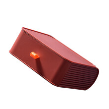 2Pcs Red Plastic Desktop Drawer Storage Box Stackable Home Organizer