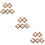6Pcs Brown Wood Wine Storage Stand Foldable Wine Display Rack 9