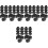 80Pcs Durable Black Plastic Cable Clamp for Mic Stand and Phone Holder 4