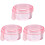 3Pcs Small Pink Pc Retainer Storage Case Portable Denture Box 4