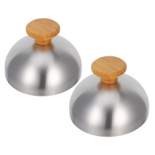 4Pcs Silver Stainless Steel Steam Dome Covers for Cooking and Bbq