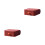 2Pcs Red Plastic Desktop Drawer Storage Box Stackable Home Organizer 5