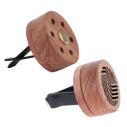 8Pcs Creative Pattern Wooden Car Air Freshener Vent Clips Diffuser 1