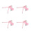 4Pcs Pink PU Bow Phone Charm Keychain for Mobile Case 5