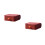 2Pcs Red Plastic Desktop Drawer Storage Box Stackable Home Organizer 9
