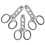 12Pcs Zinc Alloy Nutcracker Tool for Home Use Silver Nut Opener Pliers 3