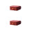 2Pcs Red Plastic Desktop Drawer Storage Box Stackable Home Organizer 8