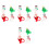 16Pcs Reusable Tips Covers Christmas Caps for Home Use 4