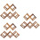 6Pcs Brown Wood Wine Storage Stand Foldable Wine Display Rack 7