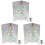 3Pcs Paper Pop-Up Christmas Tree Greeting for 4