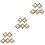 6Pcs Brown Wood Wine Storage Stand Foldable Wine Display Rack 5