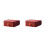 2Pcs Red Plastic Desktop Drawer Storage Box Stackable Home Organizer 4