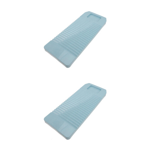 2Pcs Plastic Laundry Washboard Sky Blue Wavy Scrubbing Handheld Board 2