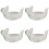 4Pcs White Ceramic Sauce Bowls Multi-Use Seasoning Tray for Kitchen 5