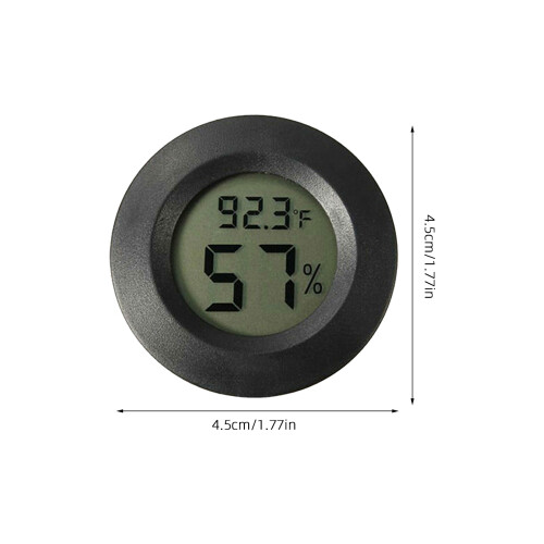 35Pcs Black Plastic Mini Humidity Meter Thermometer for Terrarium Use 1