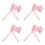 4Pcs Pink PU Bow Phone Charm Keychain for Mobile Case 8