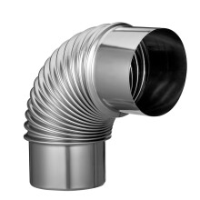 4Pcs Durable Stainless Steel 90 Degree Metal Stove Elbow Chimney Kit