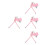 4Pcs Pink PU Bow Phone Charm Keychain for Mobile Case 4