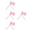 4Pcs Pink PU Bow Phone Charm Keychain for Mobile Case 7