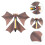 32Pcs Plastic Light Brown Halloween Flying Bat Wind Up Prank Toys 10
