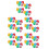 100Pcs Colorful 6 Sided Translucent for Classroom and Board Games 7