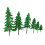 90Pcs Green Plastic Model Trees for Miniature Layout and Decoration 8