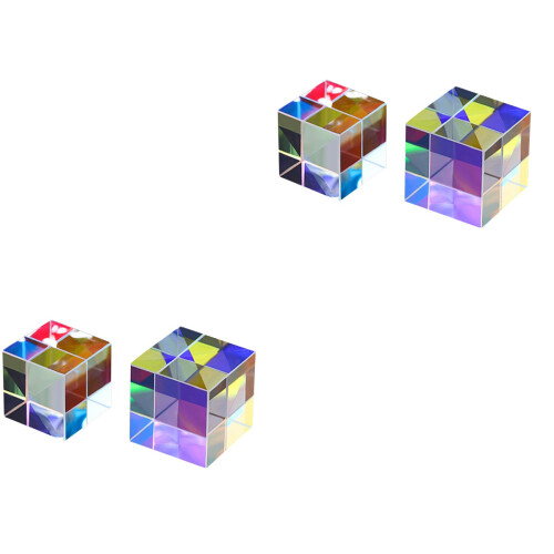 4Pcs Unique Cube Shape Prisms for Physics Experiment Decor 2