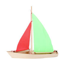 2Sets Assorted Color Wooden DIY Boat Toy Kids Handmade Educational