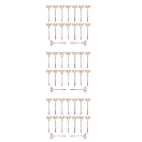 60Pcs Pink Crystal Lash Extension Brushes Disposable Eyelash Wands 2