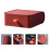 2Pcs Red Plastic Desktop Drawer Storage Box Stackable Home Organizer 11