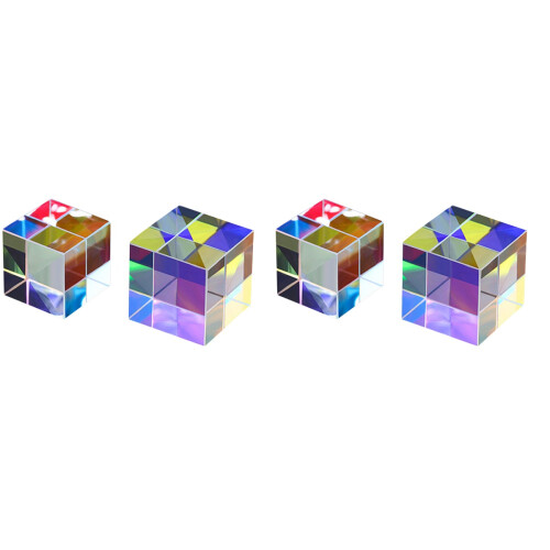 4Pcs Unique Cube Shape Prisms for Physics Experiment Decor 1
