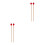 4Pcs Red Marimba Sticks Nylon Core Beech Wood Instrument Mallets 5