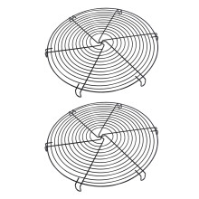 6Pcs Stable Non-Stick Black Iron Cooling Rack for Baking Desserts