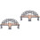 2Pcs Plastic Train Scene Bridge Grey Kids Cognitive Learning Plaything 3