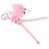 4Pcs Pink PU Bow Phone Charm Keychain for Mobile Case 3