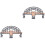 2Pcs Plastic Train Scene Bridge Grey Kids Cognitive Learning Plaything 2
