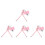 4Pcs Pink PU Bow Phone Charm Keychain for Mobile Case 6