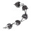 2Pcs Black Aluminum Draining Rain Chain for Balcony Gutter Water Flow 2