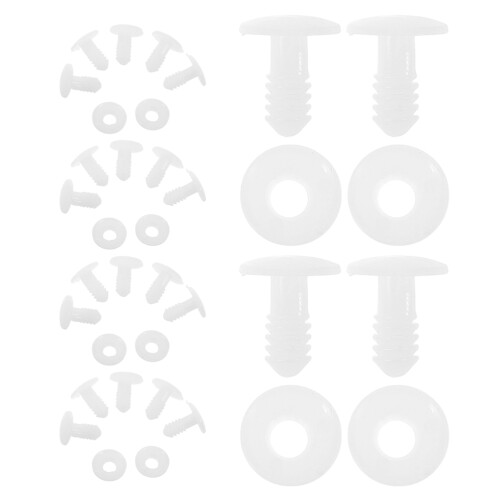 250Sets White Plastic Movable Doll Joints for DIY Doll Craft Kits 2