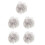 5Pcs Silver White Halloween Wig Synthetic Rocker Costume 4