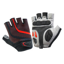 2Pairs Red Half Finger Short Gloves Breathable Unisex Biking Gloves
