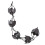 2Pcs Black Aluminum Draining Rain Chain for Balcony Gutter Water Flow 1