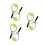 6Sets Mini Plastic Tennis Rackets Balls Assorted Colors Decor Set 6
