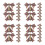 32Pcs Plastic Light Brown Halloween Flying Bat Wind Up Prank Toys 6