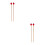 4Pcs Red Marimba Sticks Nylon Core Beech Wood Instrument Mallets 4