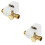 2Pcs White Solenoid Valve DC12V Normally Closed for 6
