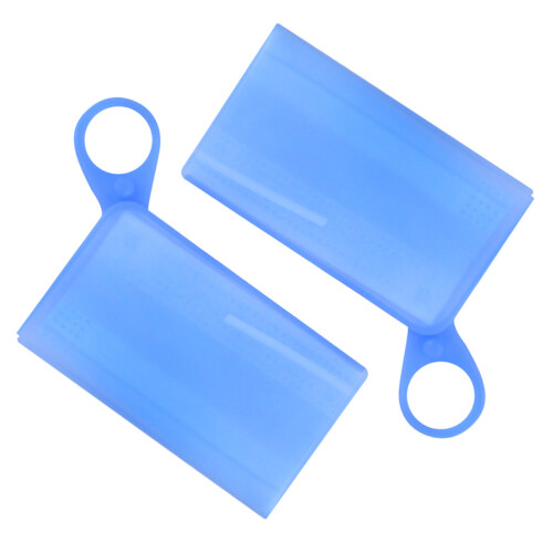 2Pcs Blue Mask Temporary Storage Holder Waterproof Silicone Clip